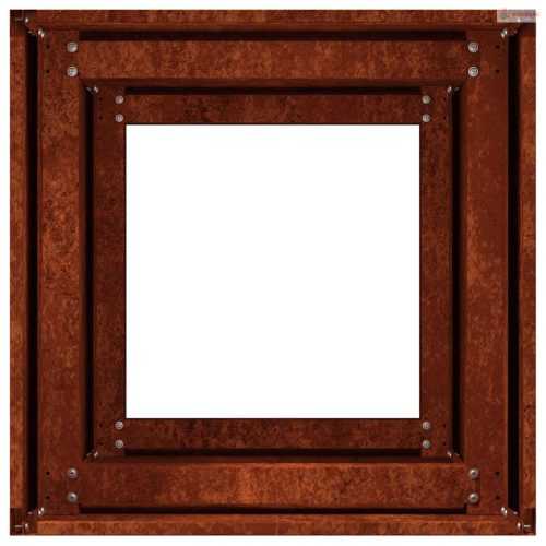 Ültető rozsdás 40x40x80 cm időjárásálló acélból