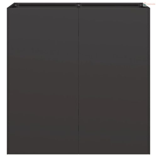 Fekete hidegen hengerelt acél növénytartó 80x40x80 cm