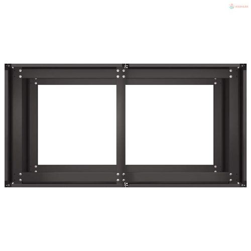 Fekete hidegen hengerelt acél növénytartó 80x40x80 cm