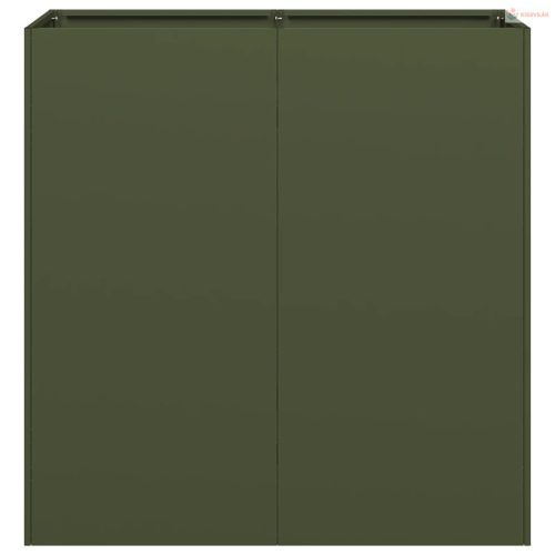 Növénytartó olívazöld 80x40x80 cm Hidegen hengerelt acélból