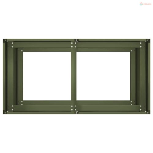 Növénytartó olívazöld 80x40x80 cm Hidegen hengerelt acélból