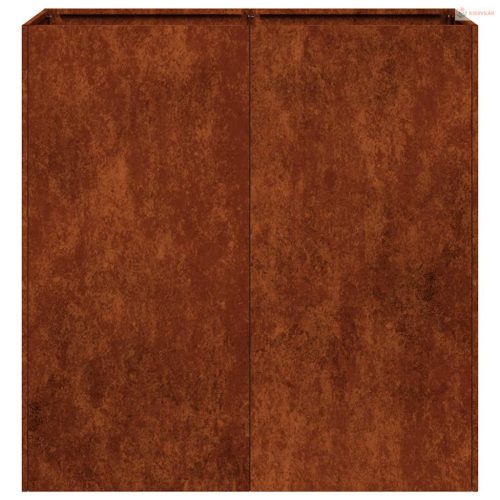 Ültető rozsdás 80x40x80 cm időjárásálló acélból