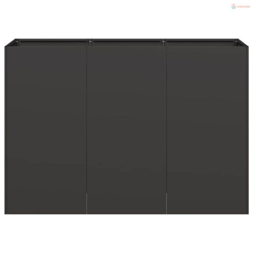 Ültetvény fekete 120x40x80 cm hidegen hengerelt acélból