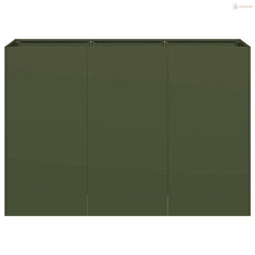 Ültetvény olívazöld 120x40x80 cm hidegen hengerelt acélból