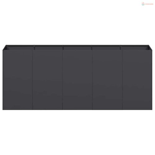 Ültetvény fekete 200x40x80 cm hidegen hengerelt acélból