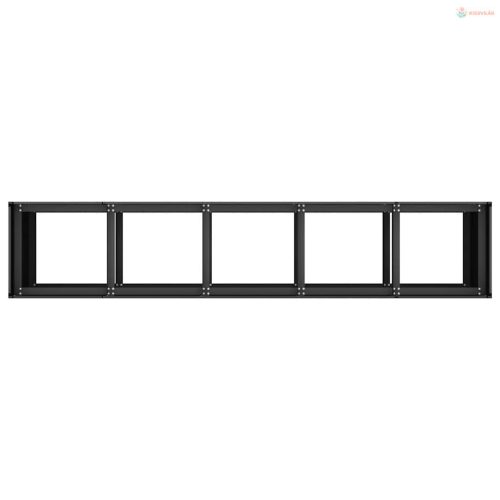 Ültetvény fekete 200x40x80 cm hidegen hengerelt acélból