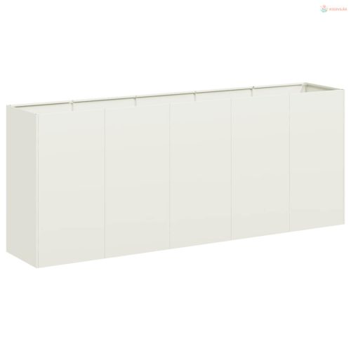 Ültetvény fehér 200x40x80 cm Hidegen hengerelt acélból