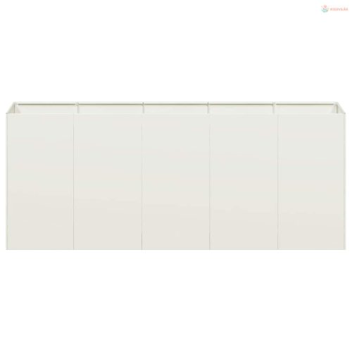 Ültetvény fehér 200x40x80 cm Hidegen hengerelt acélból