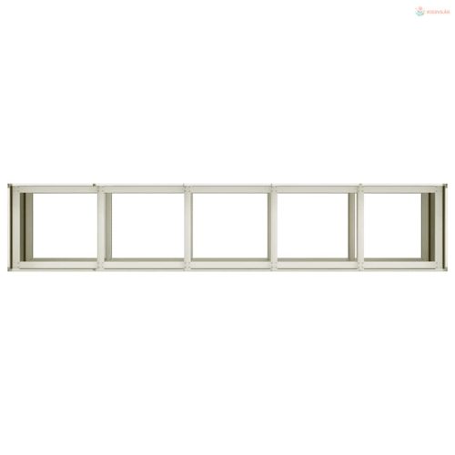 Ültetvény fehér 200x40x80 cm Hidegen hengerelt acélból