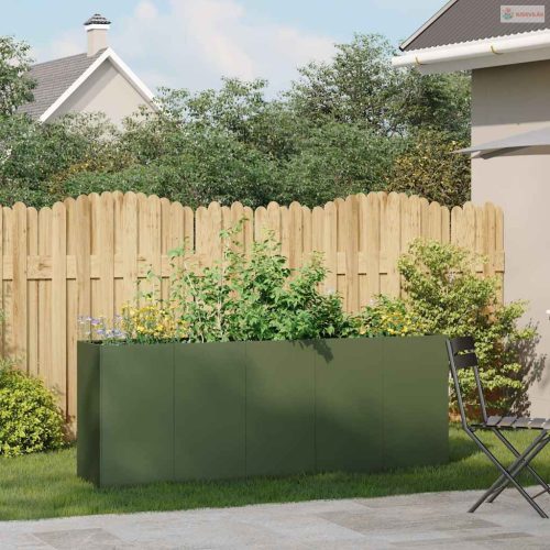 Ültetvény olajzöld 200x40x80 cm hidegen hengerelt acélból