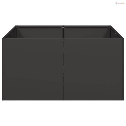 Fekete hidegen hengerelt acél növénytartó 80x80x40 cm