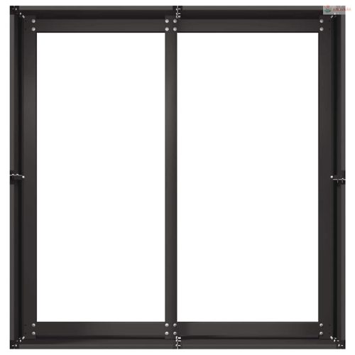 Fekete hidegen hengerelt acél növénytartó 80x80x40 cm