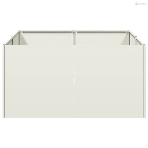 Fehér hidegen hengerelt acél növénytartó 80x80x40 cm