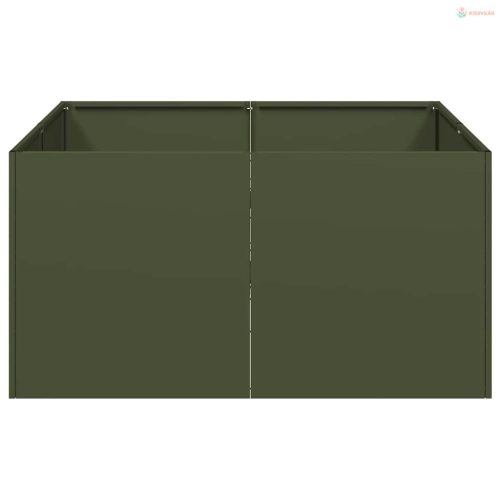 Növénytartó olívazöld 80x80x40 cm hidegen hengerelt acél