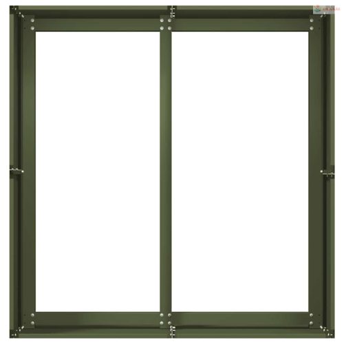 Növénytartó olívazöld 80x80x40 cm hidegen hengerelt acél