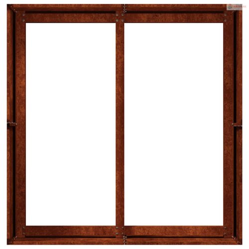 Ültető rozsdás 80x80x40 cm időjárásálló acélból