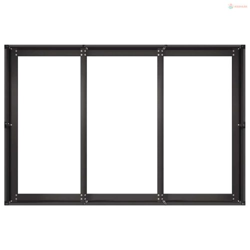 Ültetőtartó fekete 120x80x40 cm acél