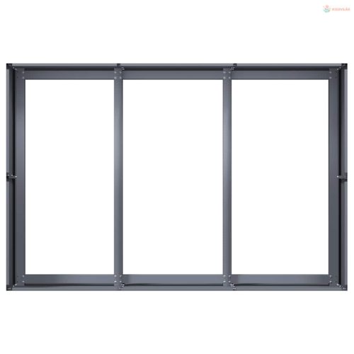 Növénytartó antracit 120x80x40 cm acél