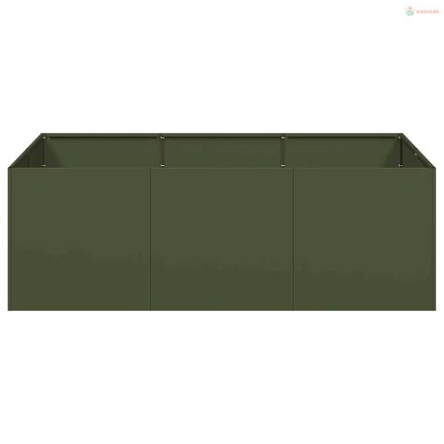 Ültetvény olívazöld 120x80x40 cm acél