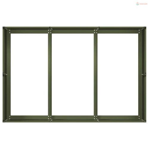 Ültetvény olívazöld 120x80x40 cm acél