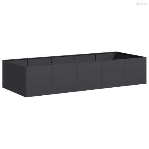 Ültetőtartó fekete 200x80x40 cm acél