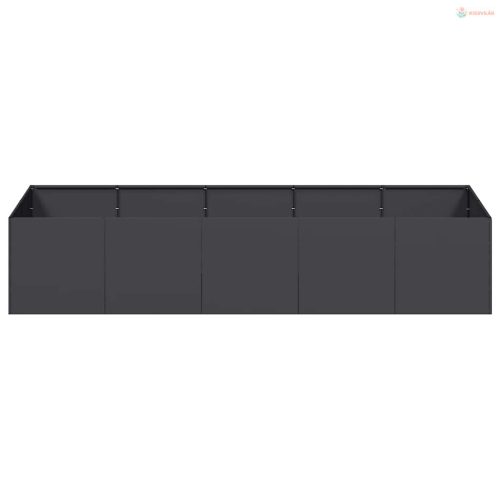 Ültetőtartó fekete 200x80x40 cm acél