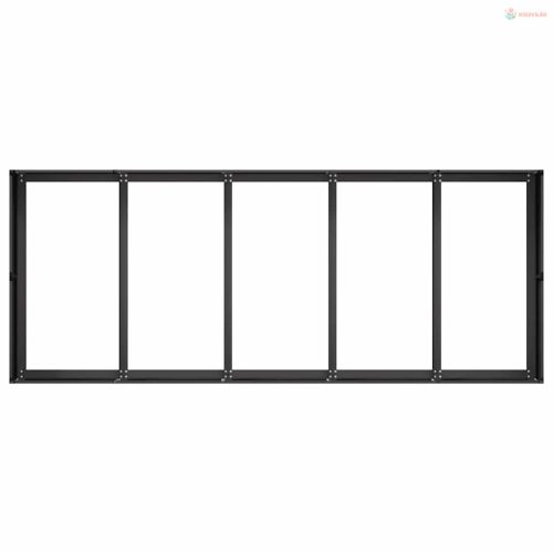 Ültetőtartó fekete 200x80x40 cm acél