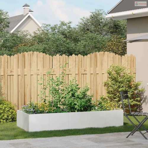 Fehér acél növénytartó 200x80x40 cm