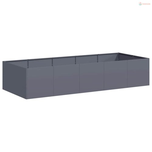 Antracitszürke acél növénytartó 200x80x40 cm