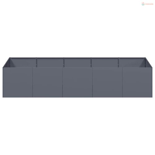 Antracitszürke acél növénytartó 200x80x40 cm