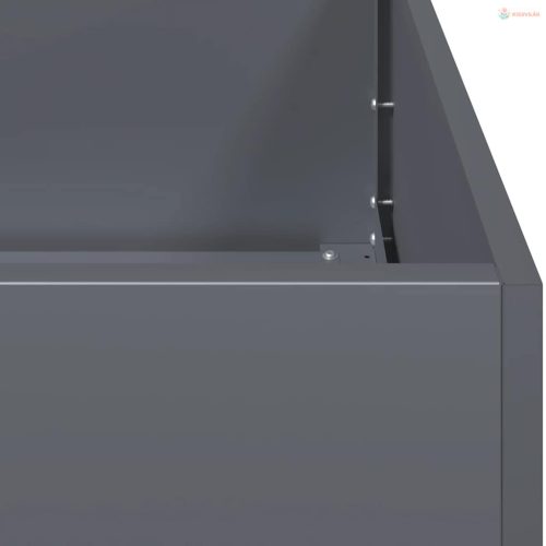 Antracitszürke acél növénytartó 200x80x40 cm