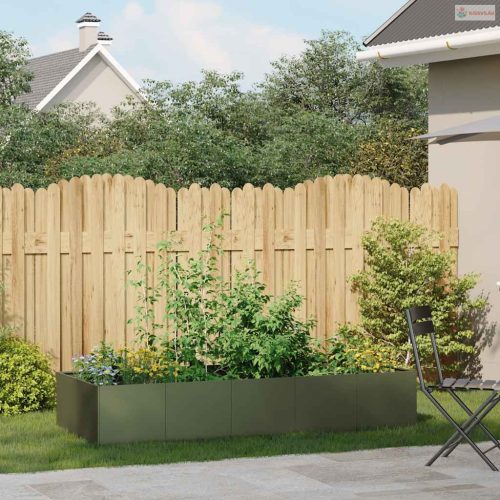 Ültetvény Olívazöld 200x80x40 cm Acél