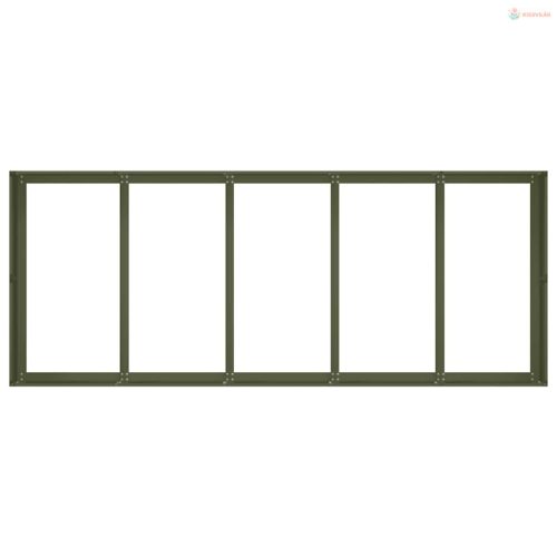 Ültetvény Olívazöld 200x80x40 cm Acél