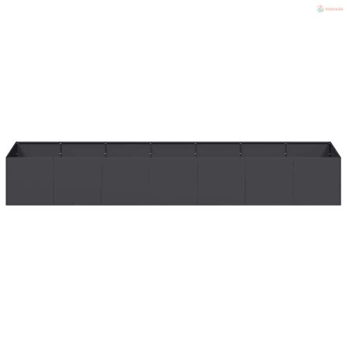 Fekete acél növénytartó 280x80x40 cm