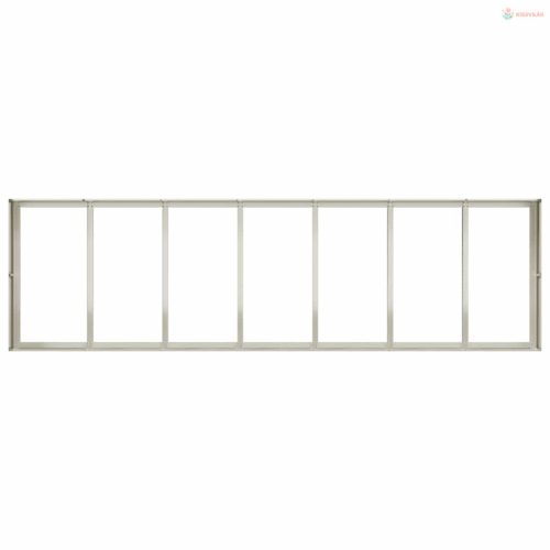 Fehér acél növénytartó 280x80x40 cm