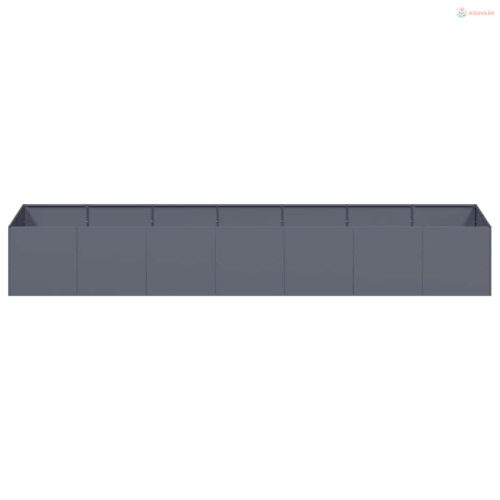 Antracitszürke acél növénytartó 280x80x40 cm