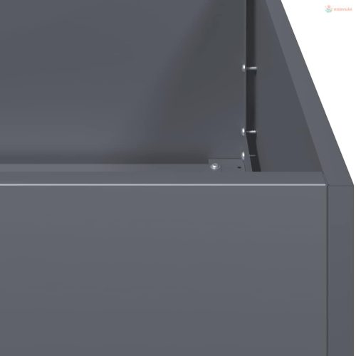 Antracitszürke acél növénytartó 280x80x40 cm