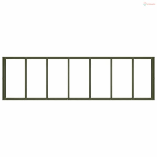 Olívazöld acél növénytartó 280x80x40 cm