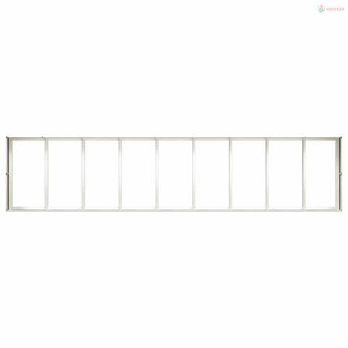 Növénytartó fehér 360x80x40 cm acél