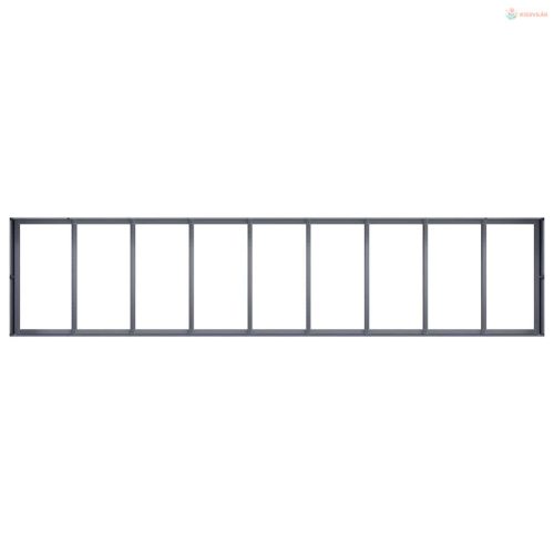 Növénytartó antracit 360x80x40 cm acél