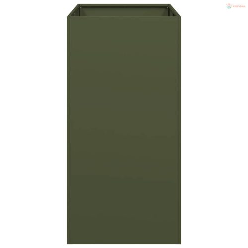 Olívazöld acél növénytartó 40x80x80 cm