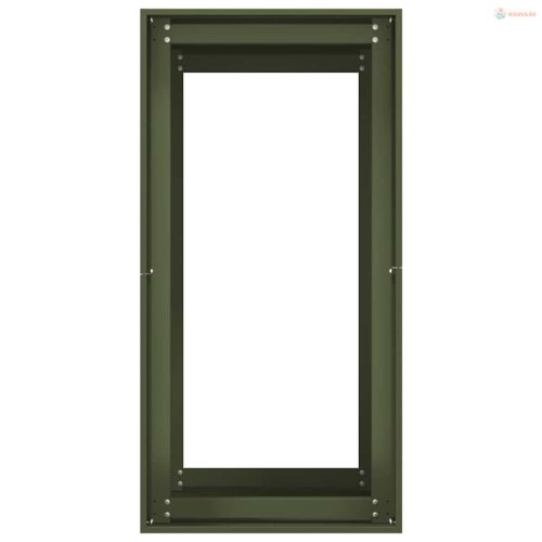 Olívazöld acél növénytartó 40x80x80 cm