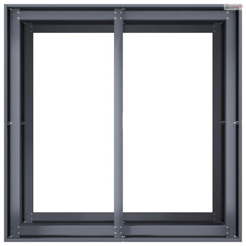 Antracitszürke acél növénytartó 80x80x80 cm