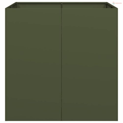 Ültetvény olívazöld 80x80x80 cm acél