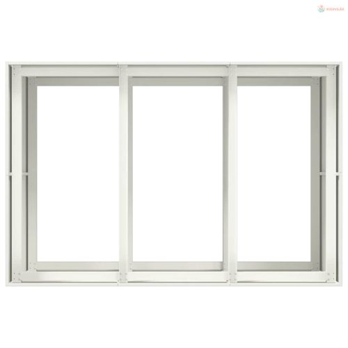 Növénytartó fehér 120x80x80 cm Acél