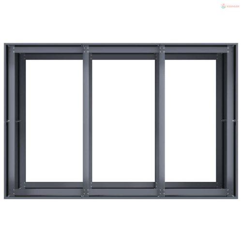 Növénytartó antracit 120x80x80 cm Acél