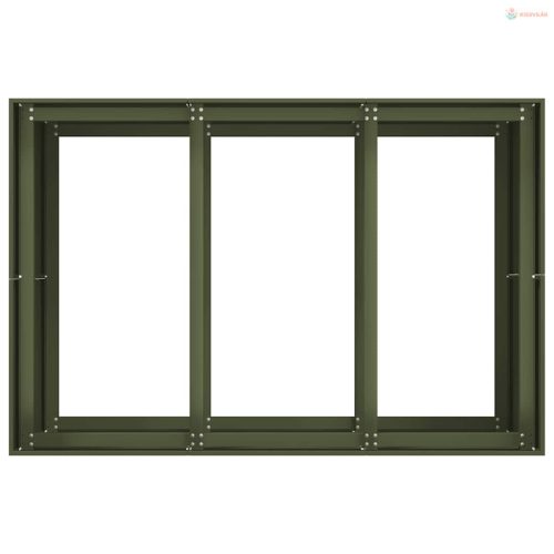 Ültetvény olívazöld 120x80x80 cm Acél