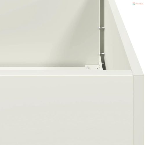 Fehér acél növénytartó 40x40x30 cm