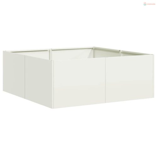 Növénytartó fehér 80x80x30 cm acél