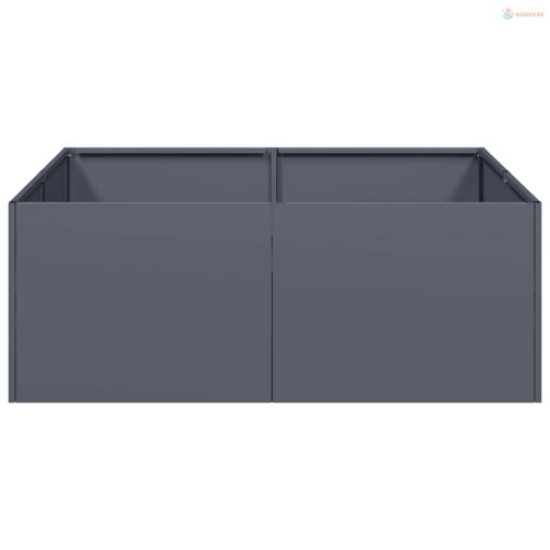 Antracitszürke acél növénytartó 80x80x30 cm